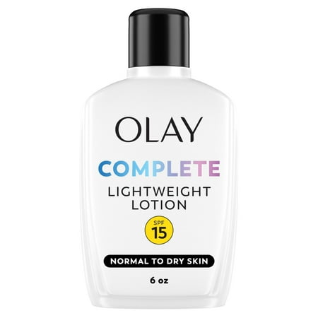 Olay Face Moisturizer with SPF 15, Complete Face Lotion with Sun Protection, 6.0 oz
