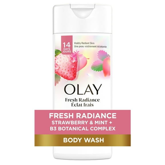 Olay Fresh Outlast Body Wash, Notes of White Strawberry & Mint, 3 fl oz
