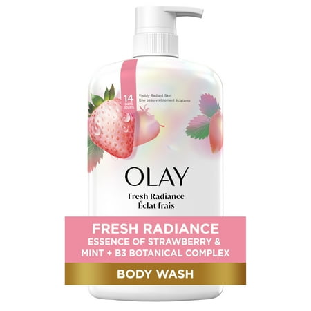 Olay Fresh Outlast Body Wash, White Strawberry & Mint, All Skin Types, 33 fl oz
