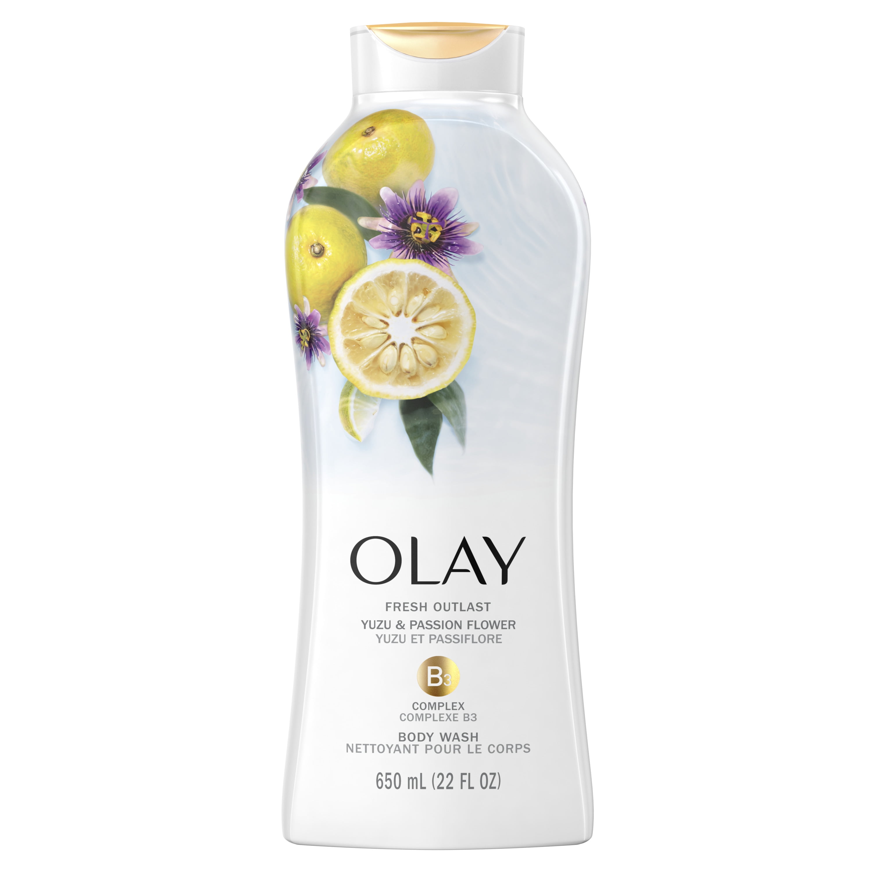 Olay Fresh Outlast Body Wash, Yuzu & Passion Flower, 22 fl oz