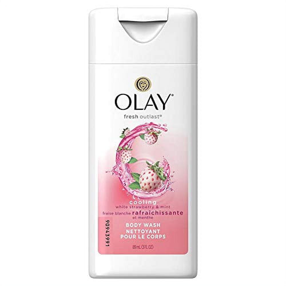 Olay Fresh Outlast Cooling White Strawberry & Mint Body Wash 3 Fl Oz
