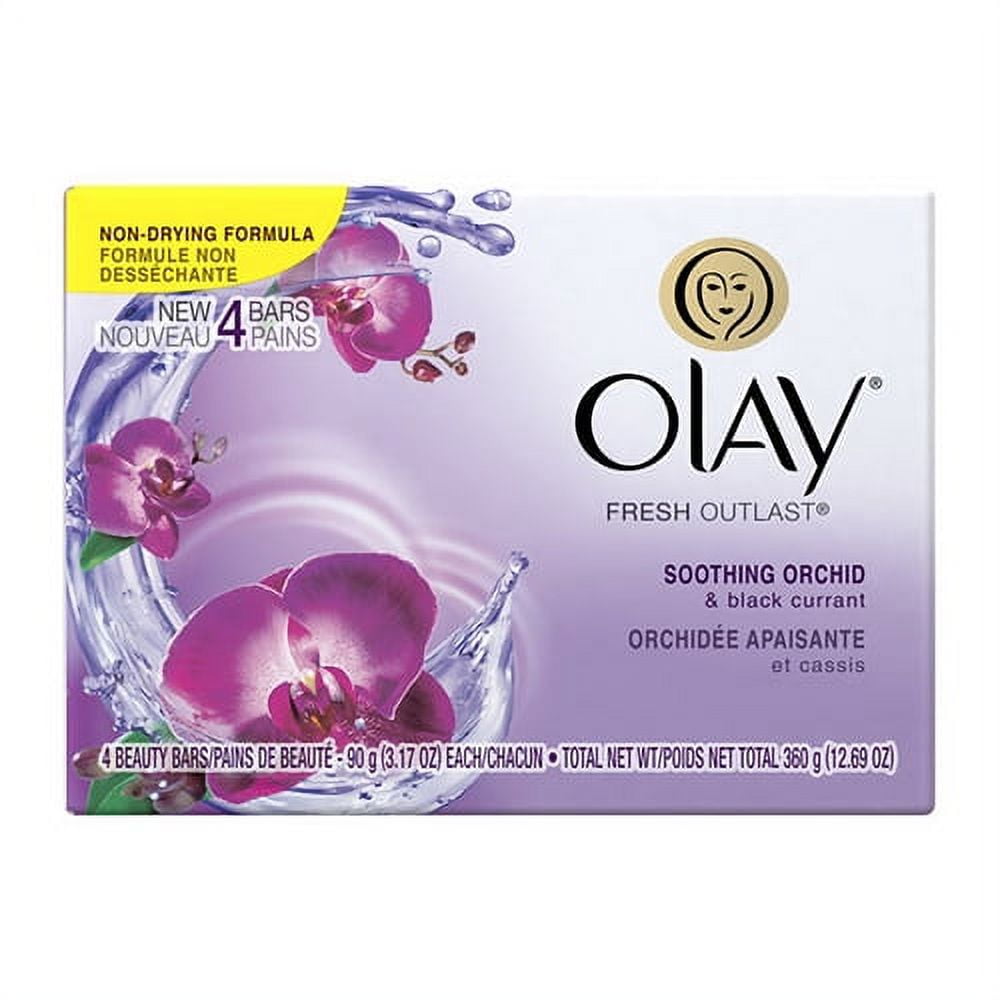 Olay Fresh Outlast Soothing Orchid and Black Currant Bar Soaps 3.17 oz