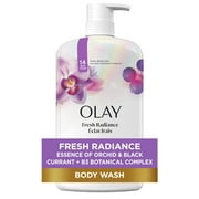 Olay Fresh Outlast Women's Body Wash, Orchid & Black Currant, Pump, 33 fl oz