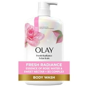 Olay Fresh Outlast Women's Body Wash, Rose Water & Sweet Nectar, Pump, 33 fl oz