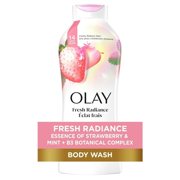 Olay Fresh Outlast Women's Body Wash, White Strawberry & Mint, 22 fl oz