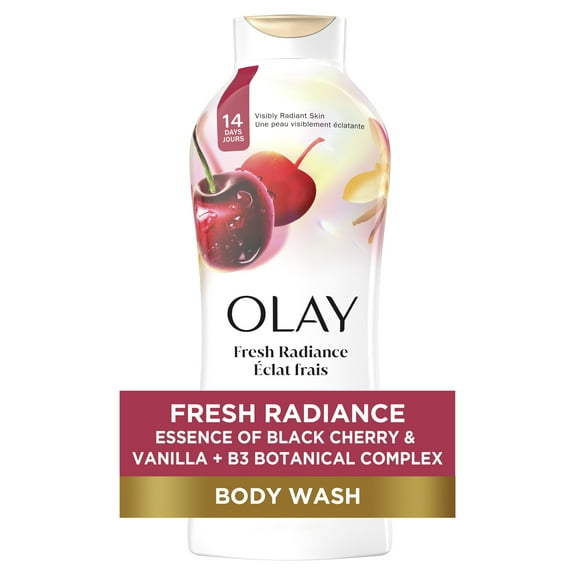 Olay Fresh Radiance Body Wash, Black Cherry and Vanilla, 22 fl oz