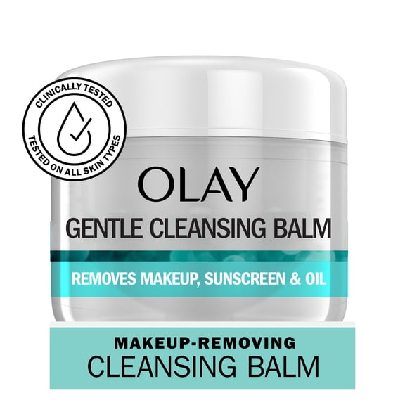 Olay Gentle Cleansing Balm Makeup Remover, Fragrance Free, 3.4 fl oz