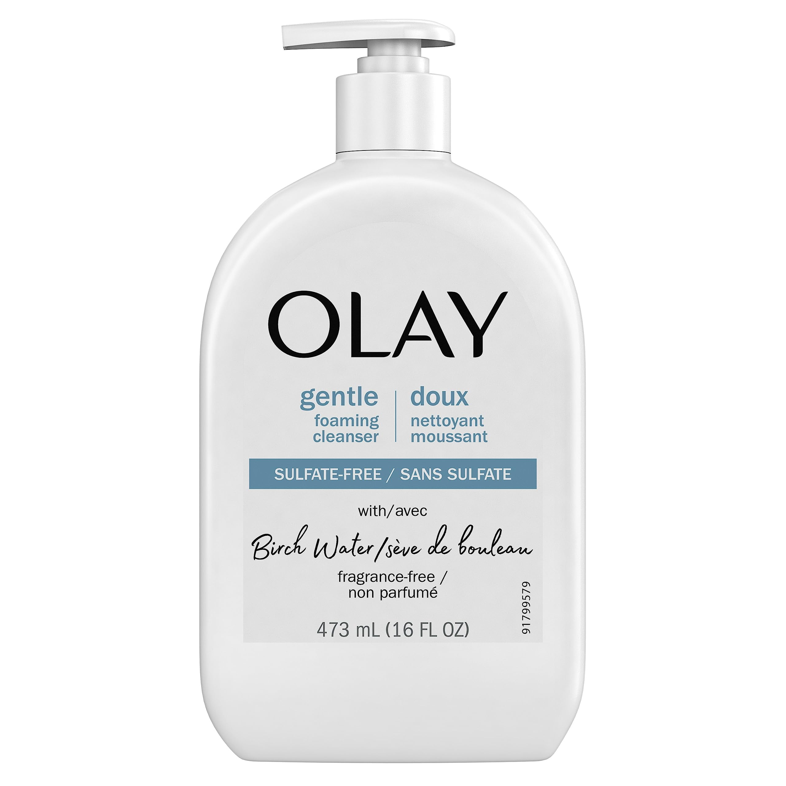 Olay Gentle Foaming Face Wash With Birch Water, FragranceFree, 16 Oz