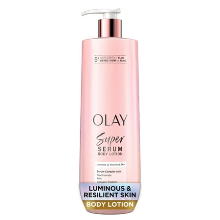 Olay Super Serum Body Lotion, 18.5 fl oz, Moisturizing Body Lotion for Dry Skin with Super Serum Complex to Slow Visible Signs of Aging