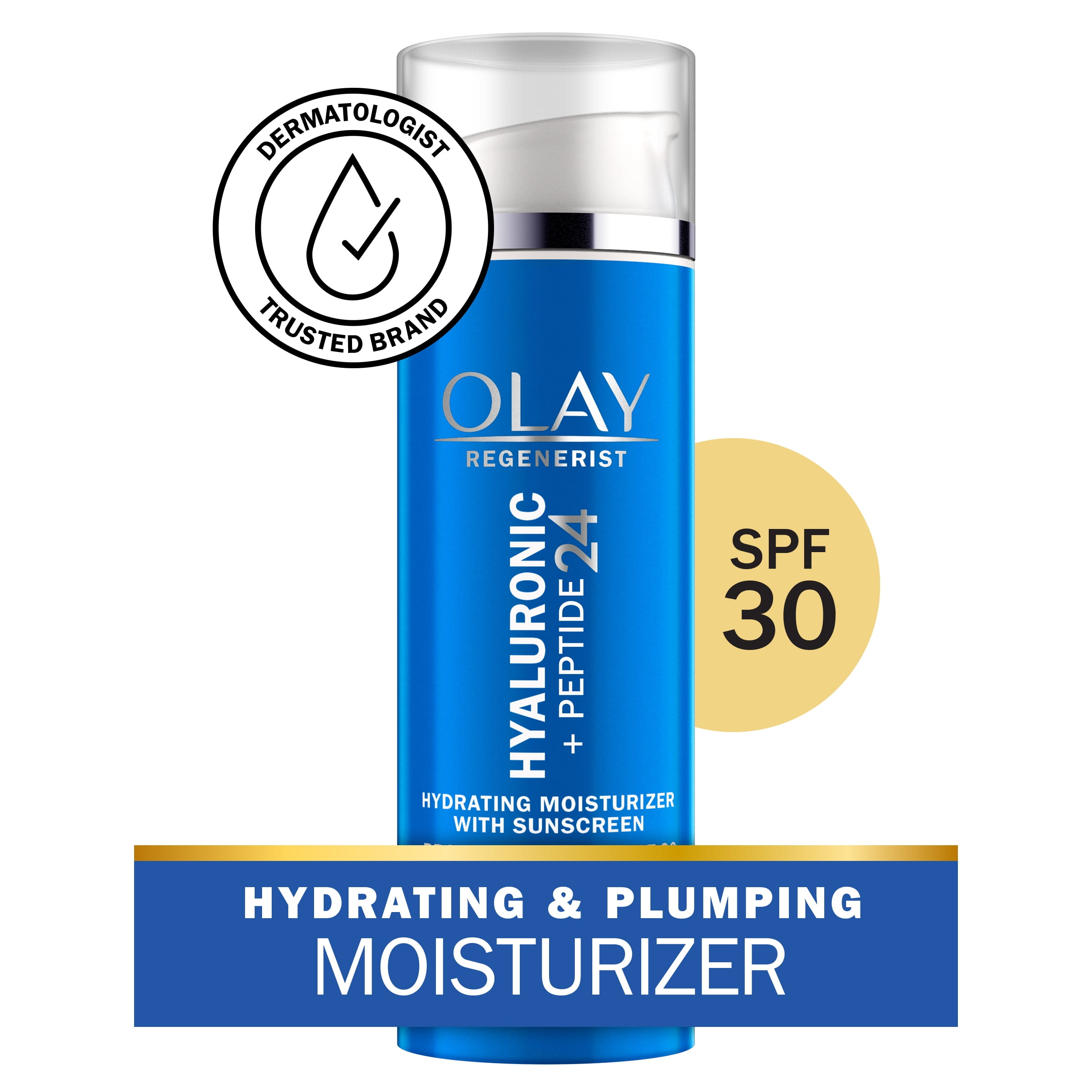 Olay Hyaluronic + Peptide 24 Face Moisturizer, SPF 30 Sun Protection