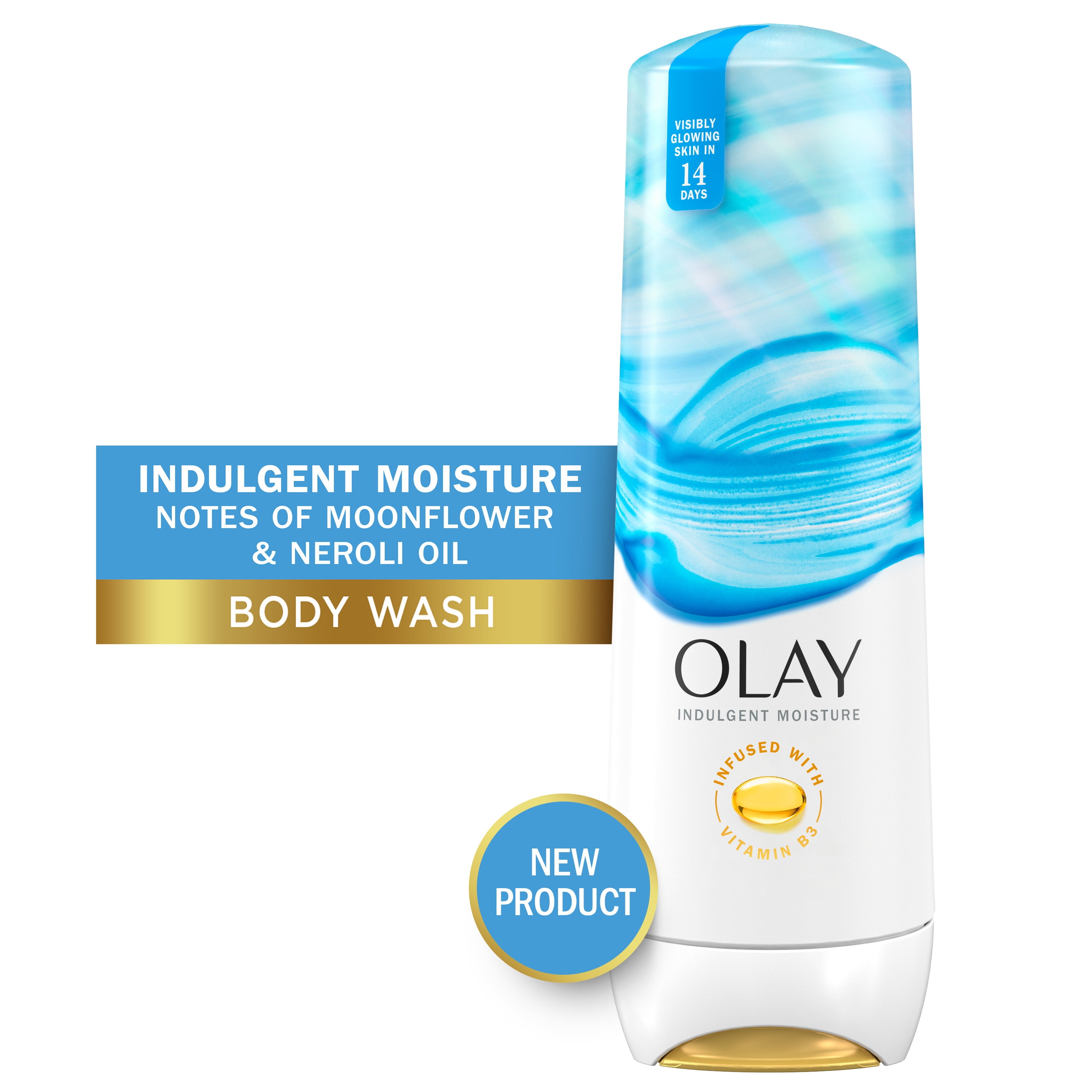 Olay Indulgent Moisture Body Wash, Moonflower and Neroli Oil, for All Skin Types, Unisex 20 fl oz