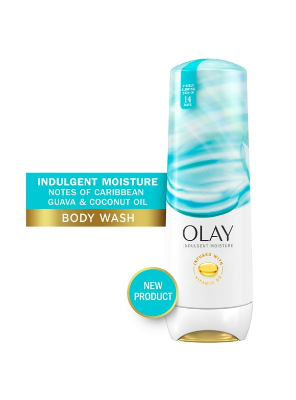 Olay Indulgent Moisture Women's Body Wash, Notes of Guava and Coconut, for All Skin Types, 20 fl oz