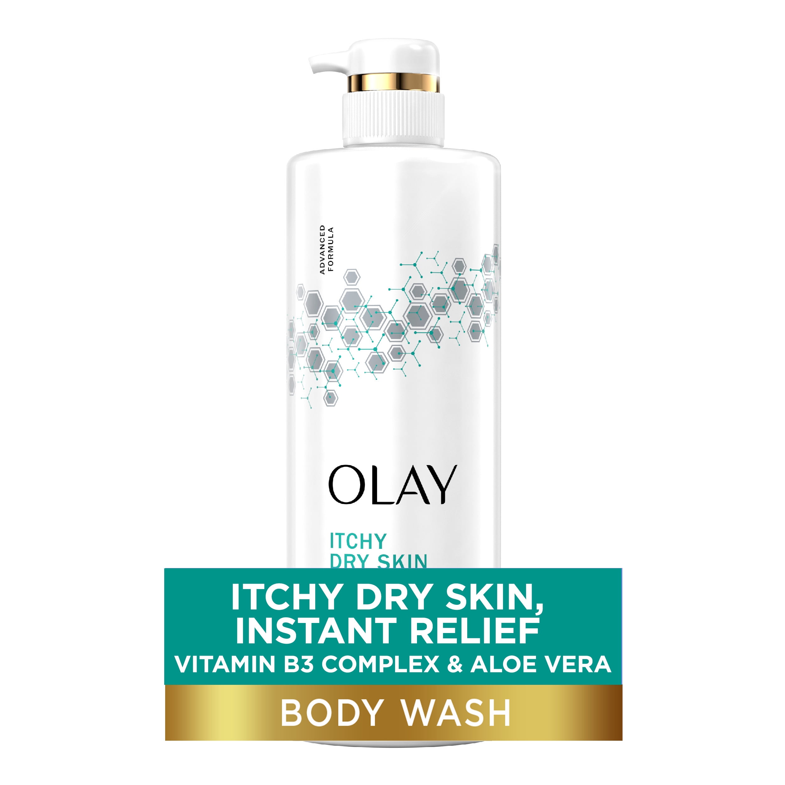 Olay Instant Relief Sensitive Skin Women's Body Wash with Vitamin B3 Complex and Aloe Vera, 20 fl oz