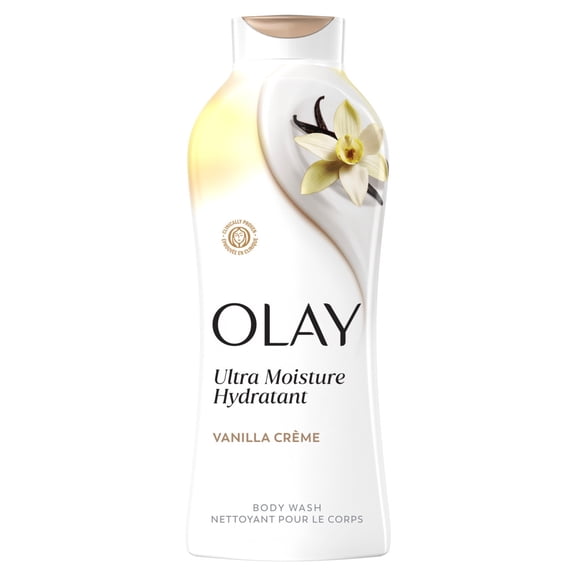 Olay Ultra Moisture Body Wash with Vanilla Creme, Vitamin B3 and Hyaluronic Blend, 22 fl oz