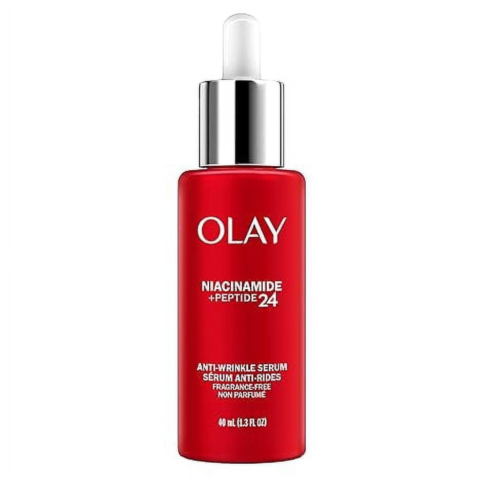 Olay Niacinamide + Peptide 24 Anti-Wrinkle Serum, Fragrance-Free, 1.3oz FL