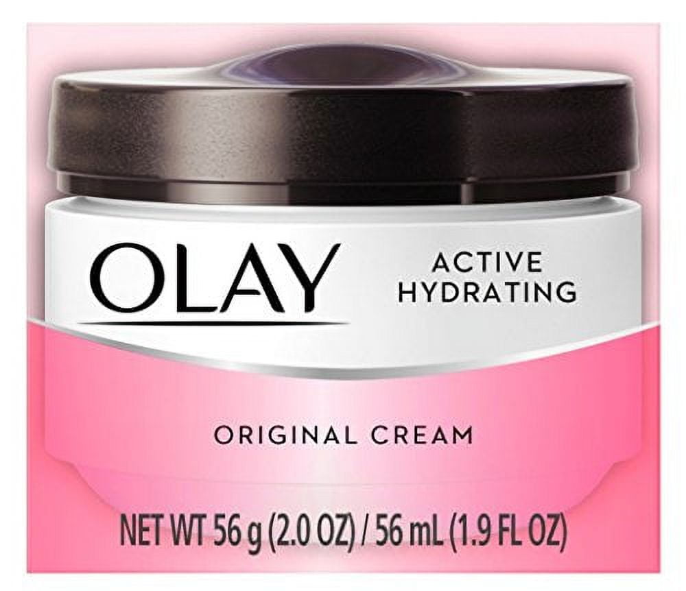 Olay Active Hydrating Cream Original Face Moisturizer, 1.9 oz, 2 Pack