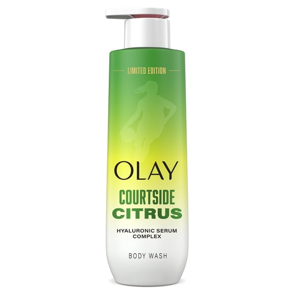 Olay Intensely Hydrating Body Wash with Hyaluronic Serum Complex, Court Queen Citrus Scent, 20 fl oz