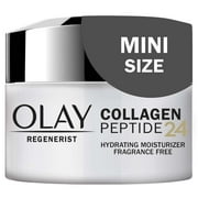Olay Regenerist Collagen Peptide 24 Face Moisturizer, Trial, Smooths Fine Lines & Wrinkles, All Skin Types, 0.5 oz