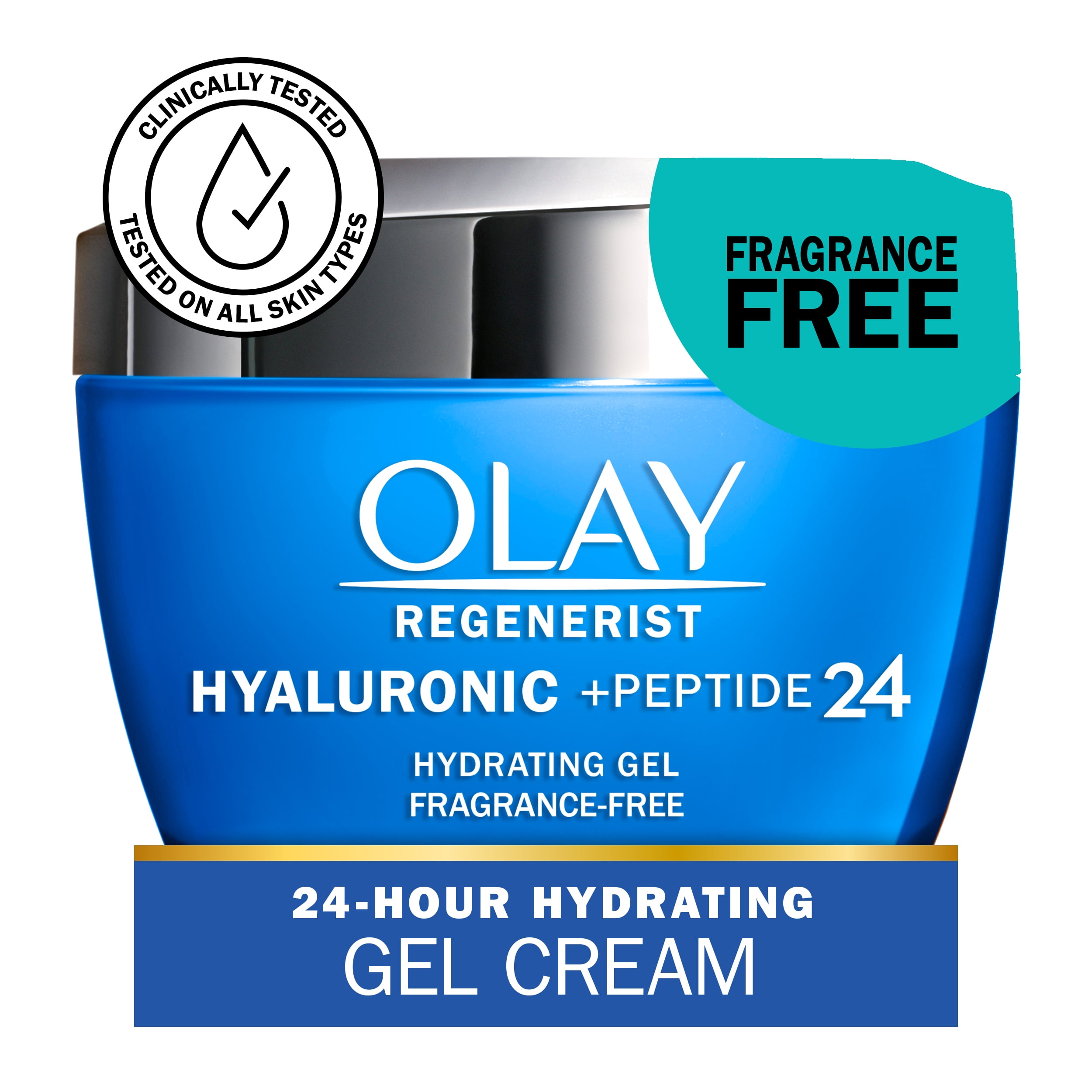 Olay Regenerist Hyaluronic Acid + Peptide 24 Gel Face Moisturizer, 1.7