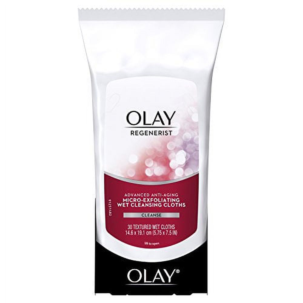 Olay Regenerist MicroExfoliating Wet Cleansing Cloths, 30 Count