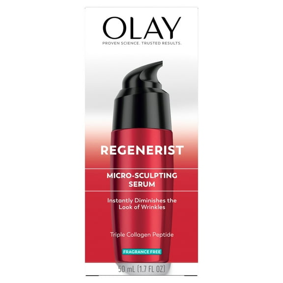Olay Regenerist Micro-Sculpting Serum, Fragrance Free Moisturizer, All Skin Fine Lines & Wrinkles, 1.7 fl oz