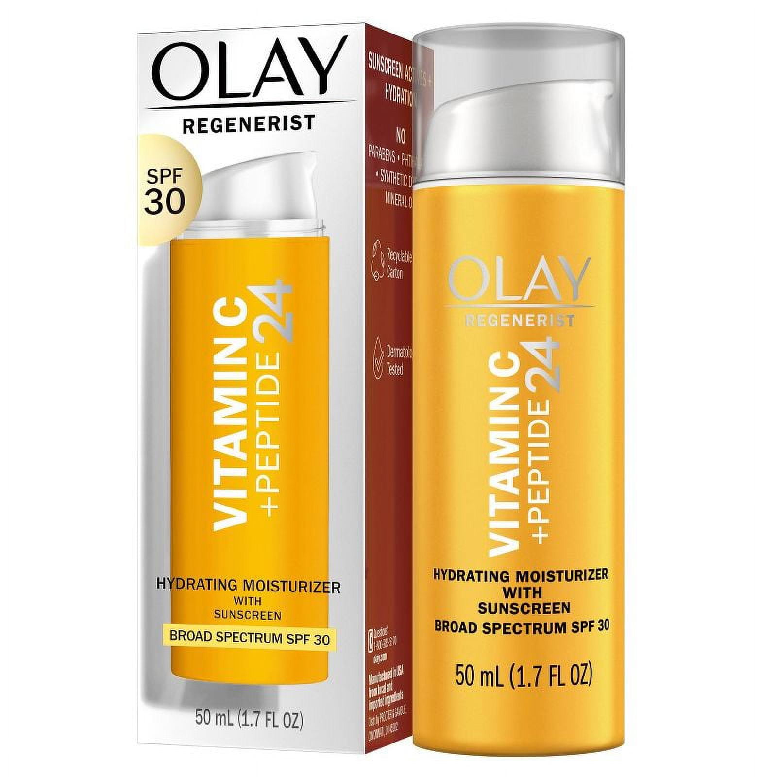 Olay Regenerist Vitamin C & Peptide 24 Face Moisturizer, SPF 30, 1.7oz