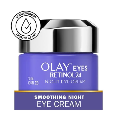 Olay Retinol 24 Night Eye Cream, Fragrance-Free, Normal Skin, 0.5 fl oz