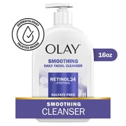 Olay Retinol 24 + Peptide Face Wash, Smoothing, Sulfate-Free, 16 oz