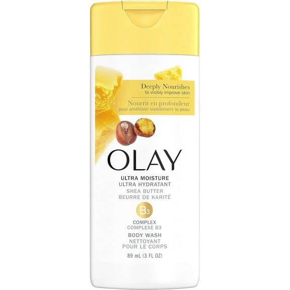Olay, Shea Butter Body Wash, Ultra Moisture, Travel Size, 3.0 Fl Oz