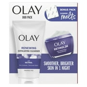 Olay Skin Care Beauty Retinol Duo Pack Gift set, Face Moisturizer & Face Wash, Smoothing and Anti-Aging, 1.7 oz
