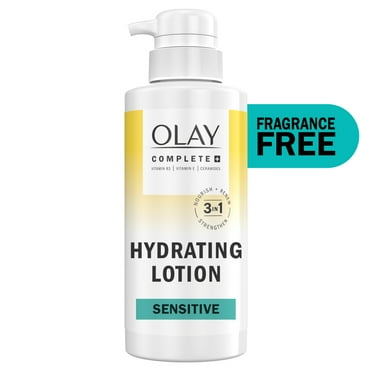 Olay Complete+ Hydrating Lotion Fragrance-Free, 10.1 fl oz, 3-in-1 Nourishing Face Moisturizer for All Skin Types with Vitamin B3, Vitamin E, and Ceramides