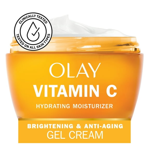 Olay Vitamin C Lightweight Face Moisturizer, Brightening Cream for Women with Instant Hydration, 1.7 oz