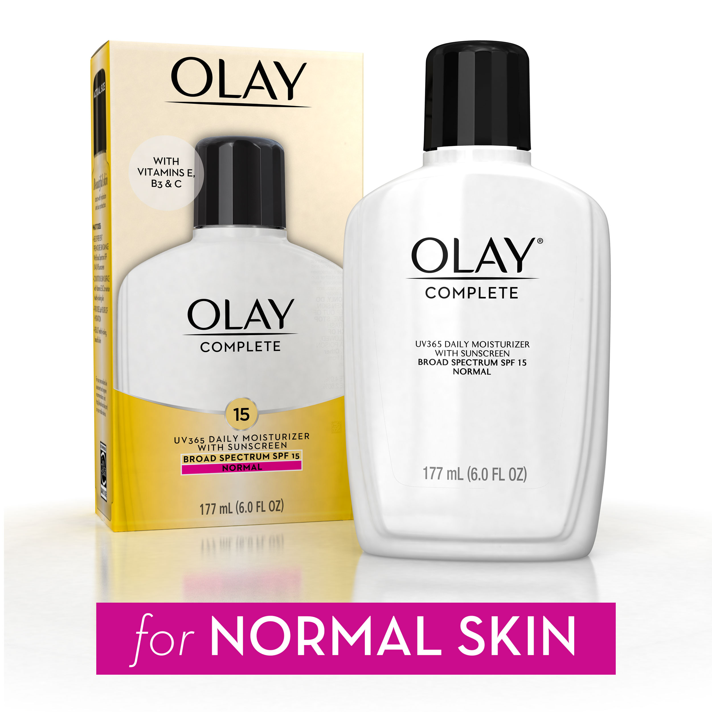 Olay Skincare Complete Lotion Facial Moisturizer with SPF 15 Sun Protection, 6.0 fl oz - image 1 of 8