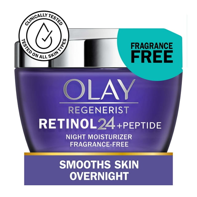 Olay Skincare Regenerist Retinol & Peptide Night Facial Moisturizer, Anti-Aging Cream, 1.7 fl oz