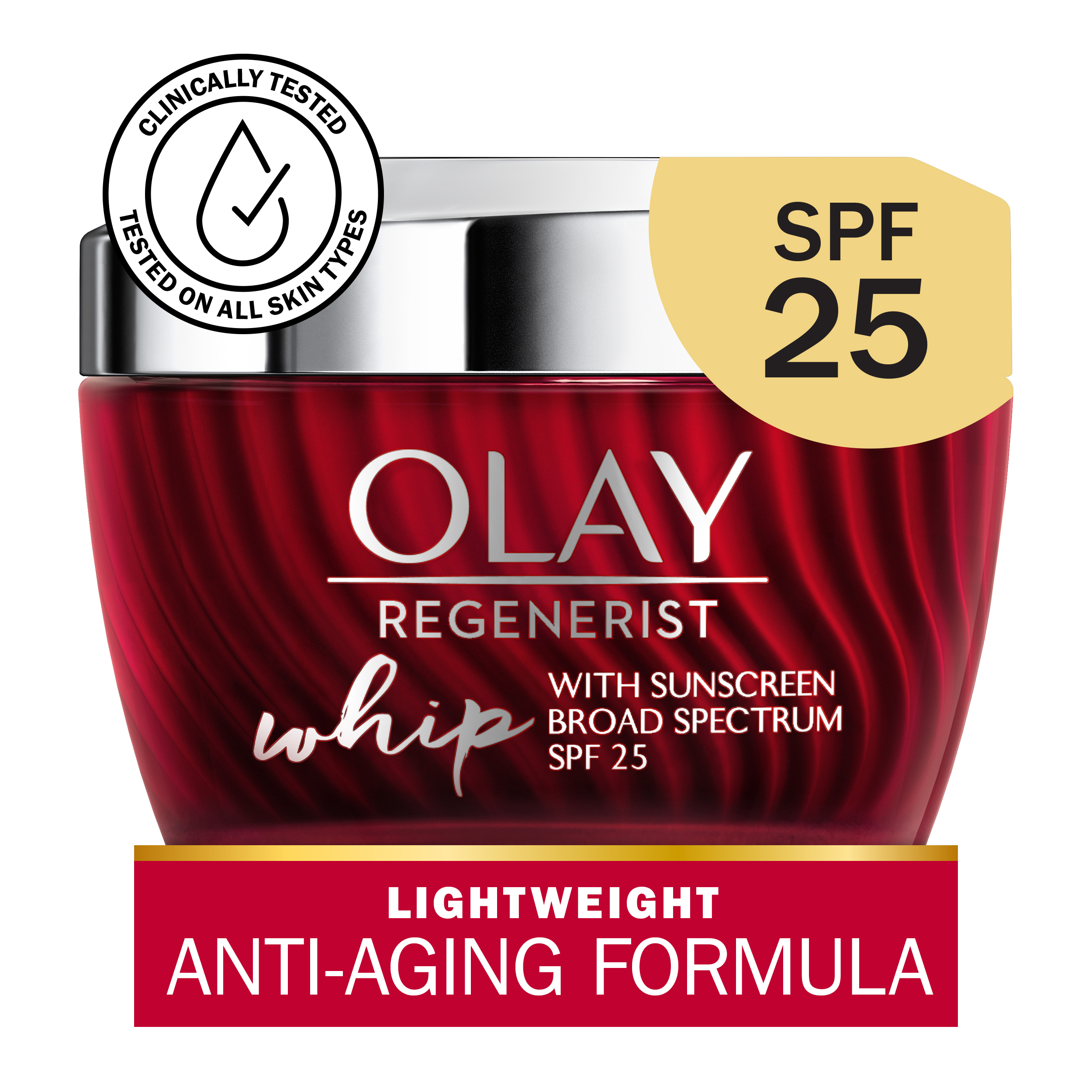 Olay Skincare Regenerist Whip Facial Moisturizer with SPF 25 Sun Protection, 1.7 oz - image 1 of 11