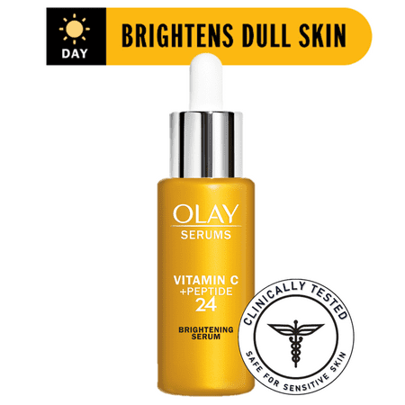Olay Skincare Vitamin C + Peptide 24 Brightening Facial Serum, Battles Dry Dull Skin, 1.3 fl oz