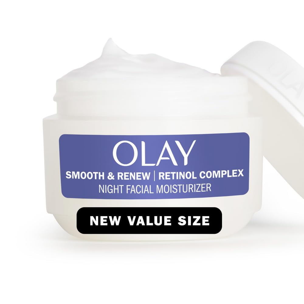 Olay Smooth & Renew Retinol Face Moisturizer, 2 Oz Fragrance Free Night