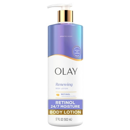 Olay Renewing Body Lotion with Retinol, 17 fl oz, Body Lotion for Smoother Skin