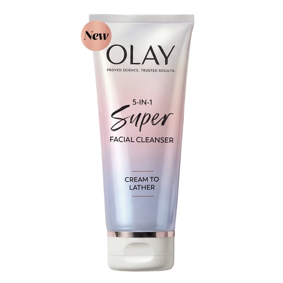 Olay Super Facial Cleanser – Advanced Deep Clean & Hydrating Formula for All Skin Types, Gently Removes Impurities and Makeup, Enhances Moisture Balance, Promotes Radiant and Smooth Skin, 6.7 oz