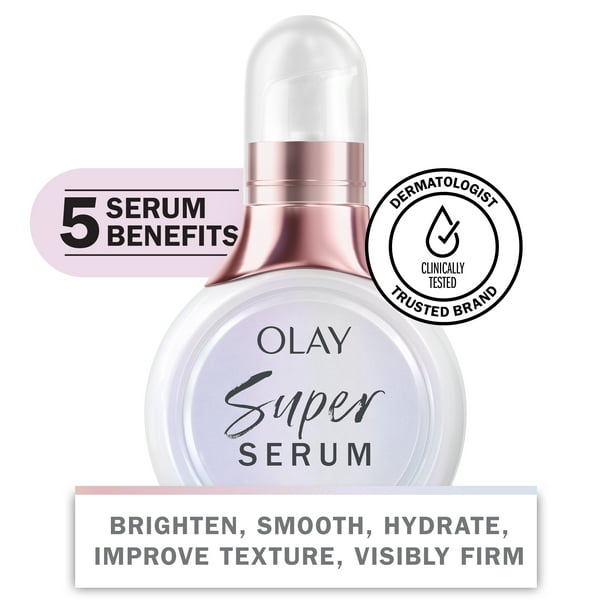 Olay Super Serum 5in1 AntiAging Smoothing Face Serum, All Skin Types