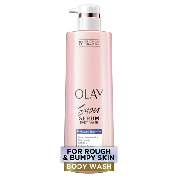 Olay Super Serum Body Wash for Normal Skin, 18.5 fl oz, Serum Complex for Luminous Skin