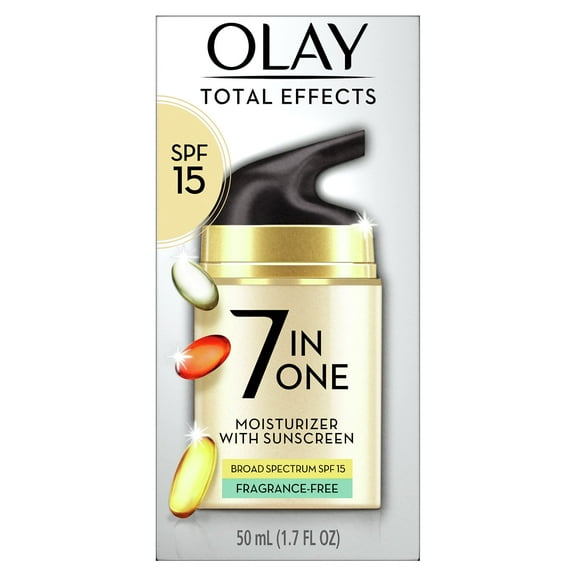 Olay Total Effects 7-In-1 Anti-Aging Face Moisturizer With Spf 15, Fragrance-Free 1.7 Oz