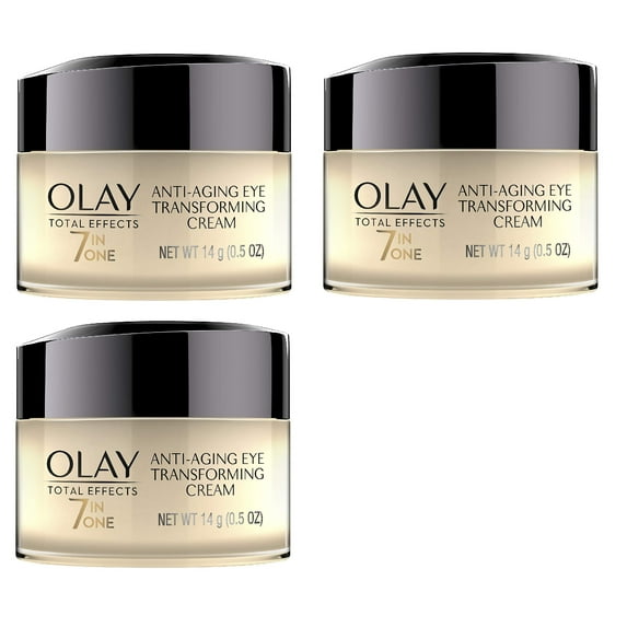 Olay Total Effects 7 in 1 Anti Aging Eye Transforming Cream, 0.5 Oz (Pack of 3)