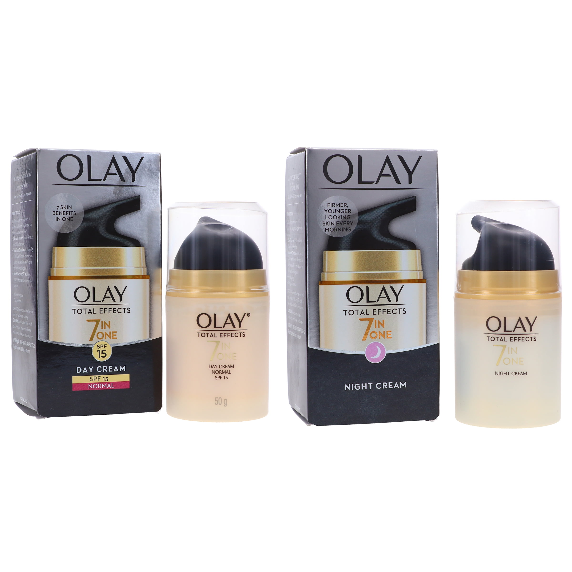 Olay Total Effects 7 in One Day Cream SPF 15 1.7 oz & 7 in One Night Cream 1.7 oz Combo Pack
