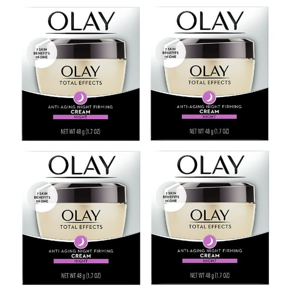 Olay Total Effects Anti-Aging Night Firming Cream, Night, 1.7 Oz (Pack of 4)
