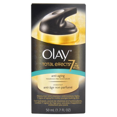 Olay Total Effects Face Moisturizer, Fragrance-Free, Everyday Care for All Skin, 1.7 fl oz