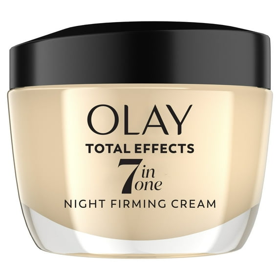 Olay Total Effects Night Firming Cream Face Moisturizer, Everyday Care for All Skin Types, 1.7 oz