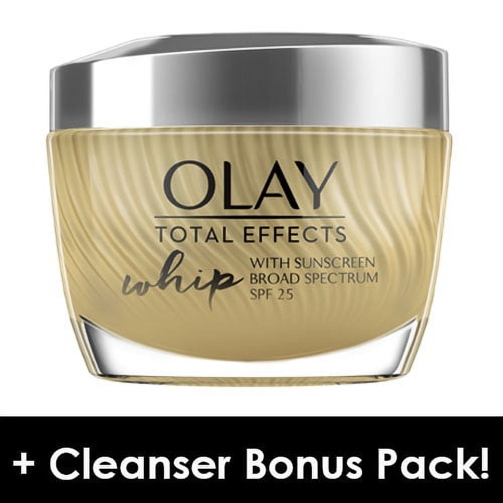 Olay Total Effects Whip Face Moisturizer SPF 25, 1.7 oz + Daily Facial