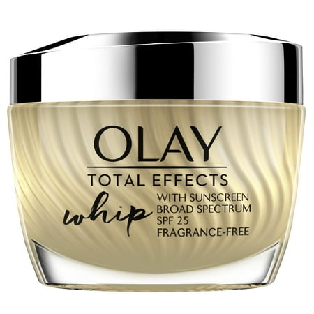 Olay Total Effects Whip Moisturizer, Fragrance-Free, SPF 25, 1.7 Oz