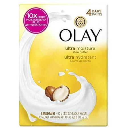 Olay Ultra Moisture Beauty Bar Soap with Shea Butter, 3 oz, 4 ea (Pack of 3)